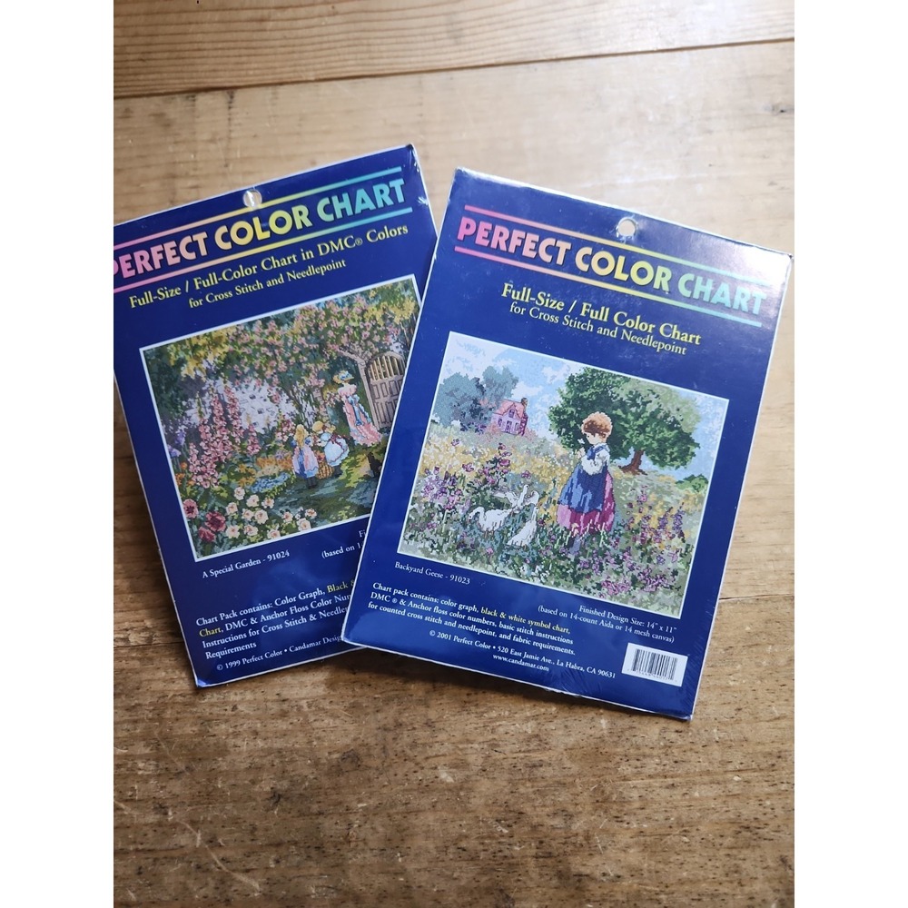 VTG NIP Y2K Set Of 2 Perfect Color Cross-stitch Kits
